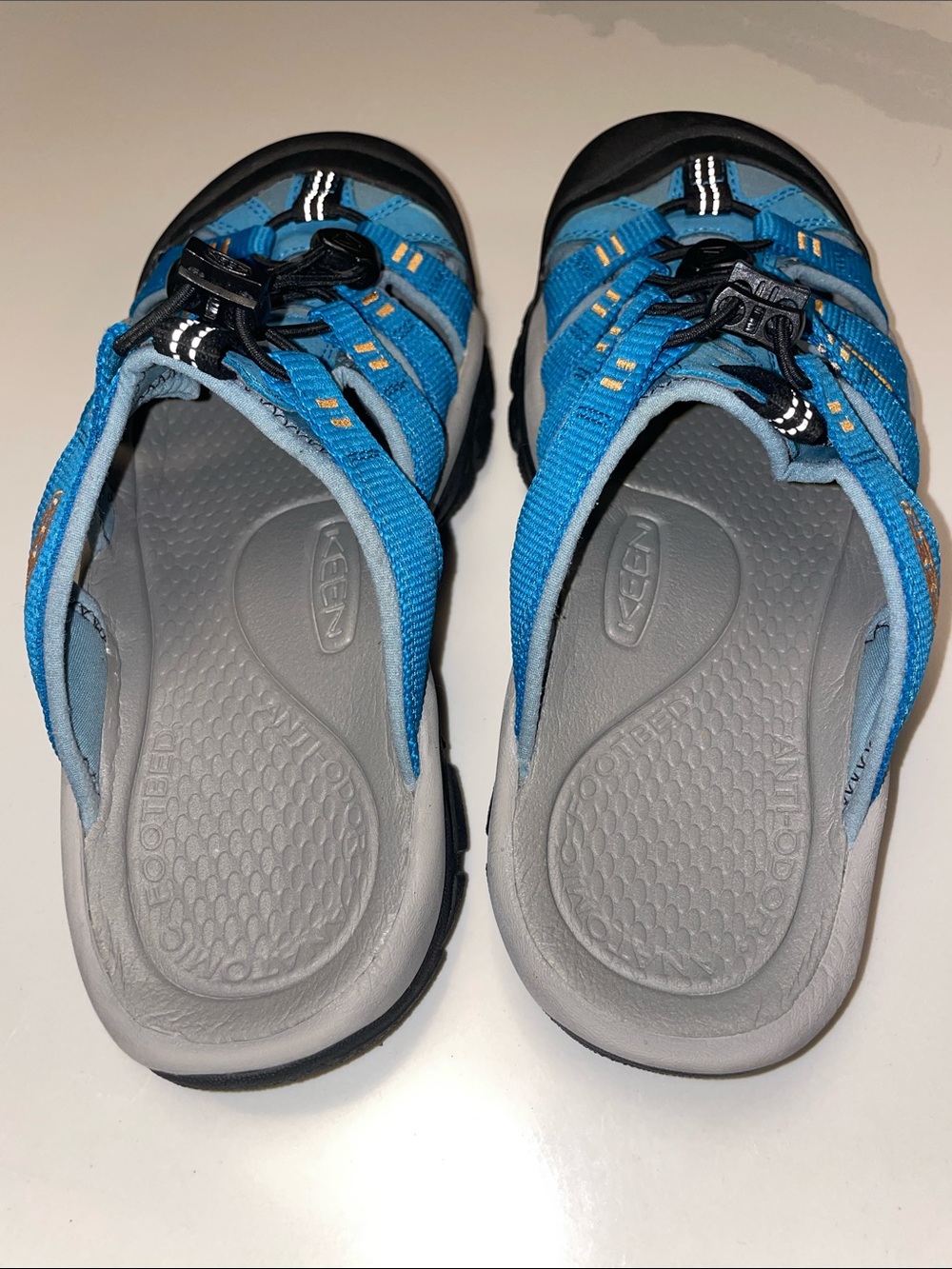Keen Newport Slide Teal Blue Closed-Toe Adventure Sandals - Picture 3 of 6